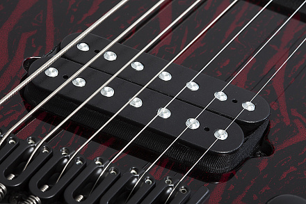SCHECTER C-7 MULTISCALE SILVER MOUTAIN BLOOD MOON