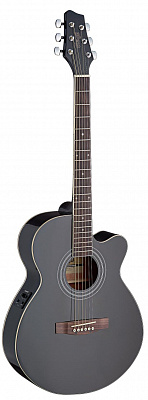 Электроакустическая гитара STAGG SA40MJCFI-BK